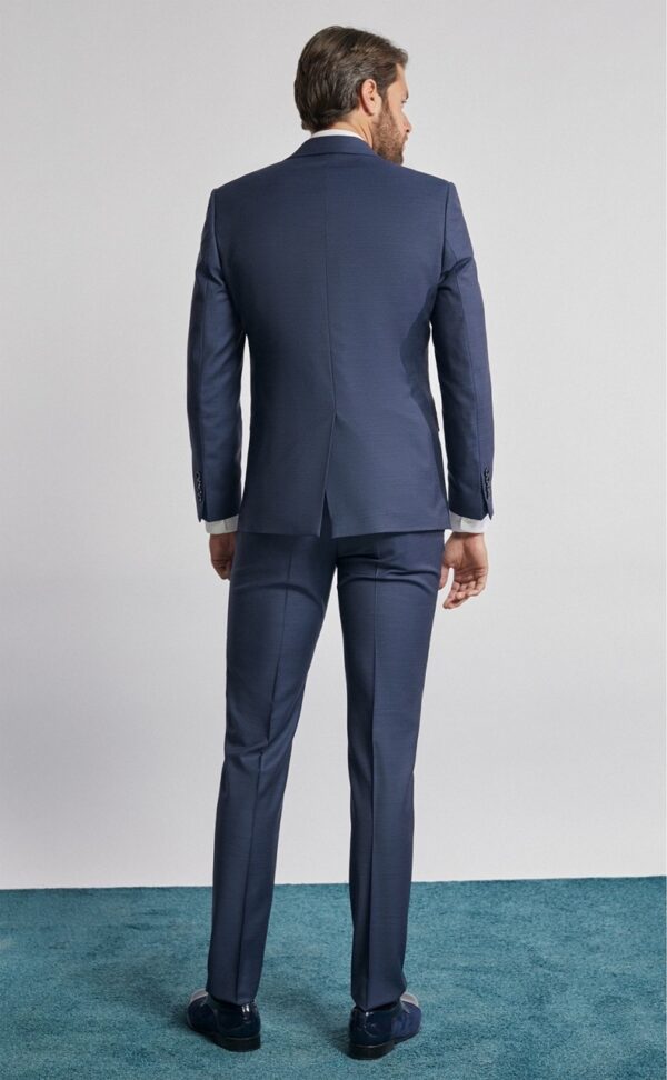 TRAJE DE NOVIO ETERNAL AZUL LISO LAINE, POLYESTER ET LYCRA 02.23.310 - Imagen 5