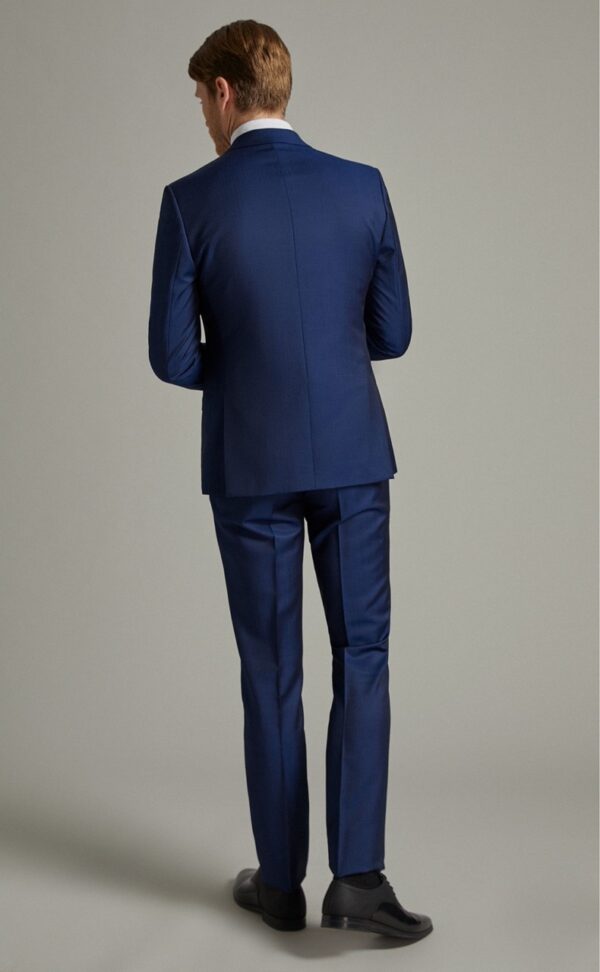 Traje de novio Eternal azul liso lana y mohair 26.23.32K - Imagen 2