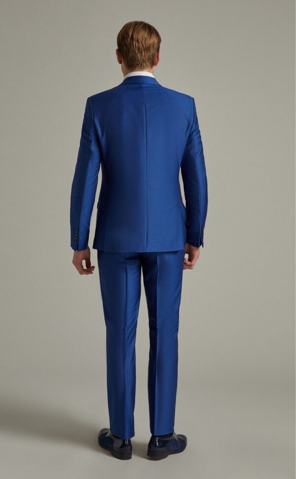 Traje de novio Eternal azul liso lana y mohair 30.23.34B - Imagen 3