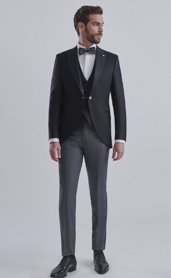 Traje de novio ETERNAL negro liso lana 31.24.001