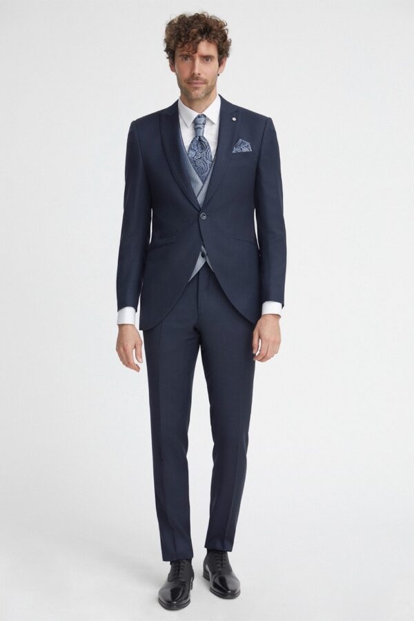 TRAJE DE NOVIO ETERNAL AZUL MICRODIBUJO LANA 11.22.300