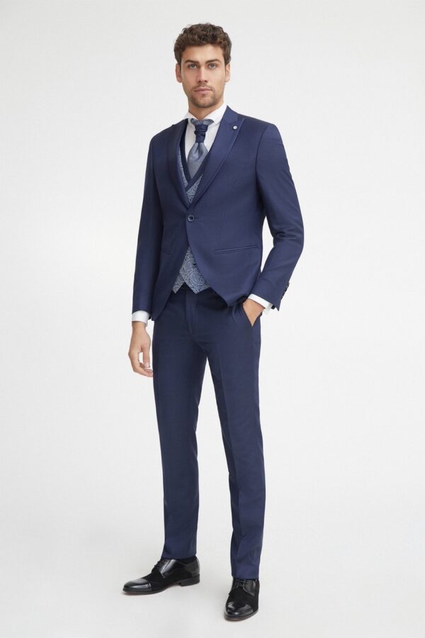TRAJE DE NOVIO ETERNAL AZUL MICRODIBUJO LANA 15.22.310