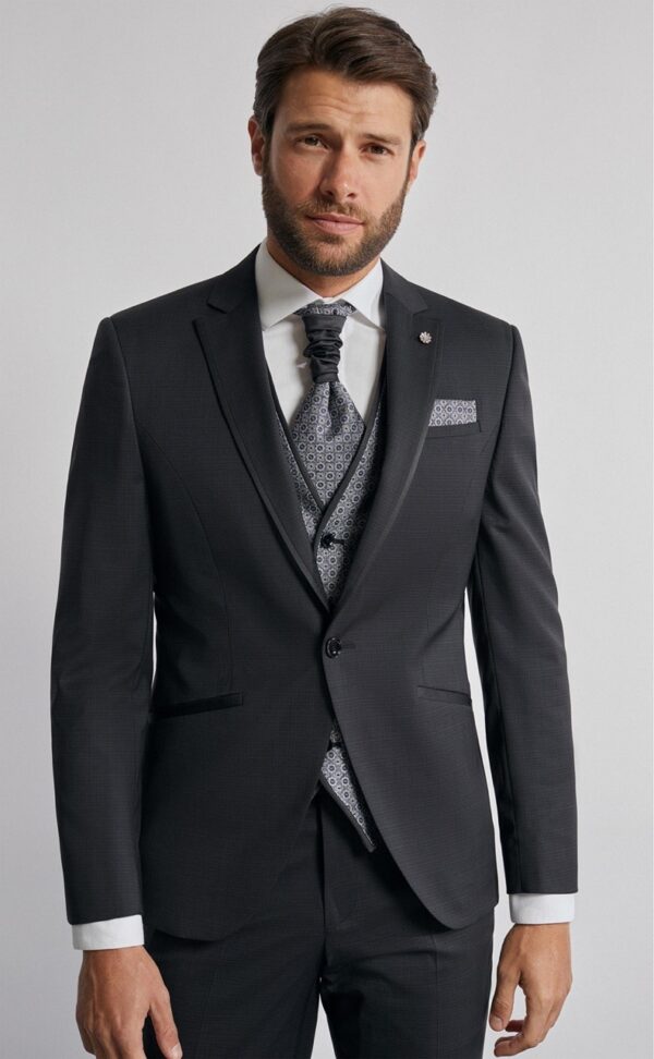 TRAJE DE NOVIO ETERNAL GRIS LISO LANA E LYCRA 21.23.000