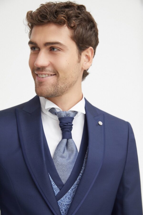 TRAJE DE NOVIO ETERNAL AZUL MICRODIBUJO LANA 15.22.310 - Imagen 3