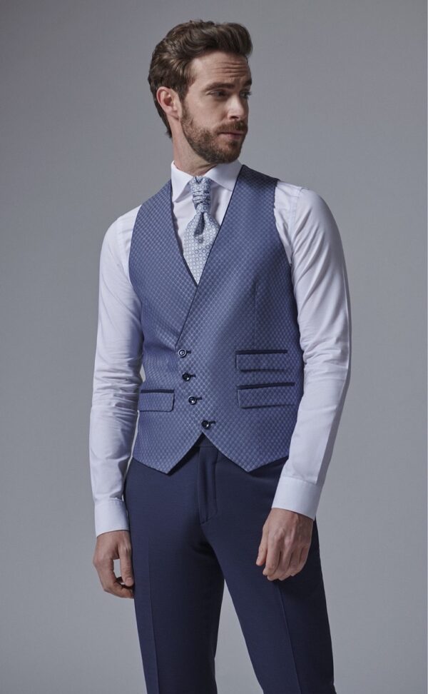 Traje de novio ETERNAL azul oscuro liso laine, polyester et lycra 06.24.300 - Imagen 5