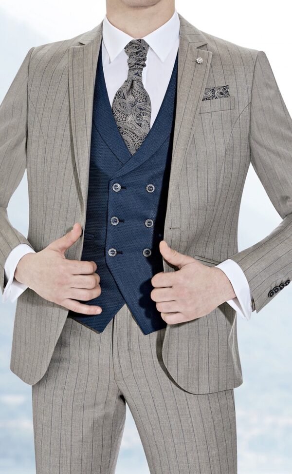 TRAJE DE NOVIO DE LANA VITALE BARBERIS CANONICO 19.25.640A - Imagen 4