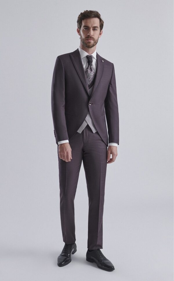 Traje de novio ETERNAL burdeos liso laine, polyester et lycra 25.24.500