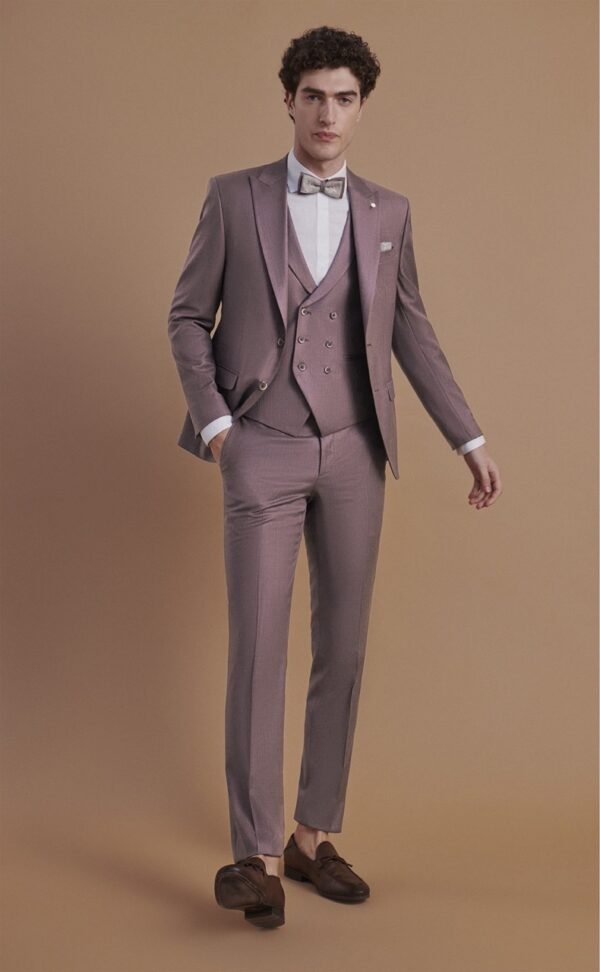 Traje de novio FEEL burdeos liso lana y lino 67.24.480B