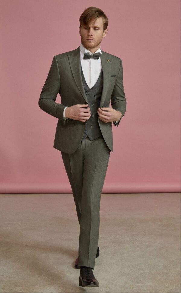 TRAJE DE NOVIO FEEL VERDE LISO LANA 91.23.900