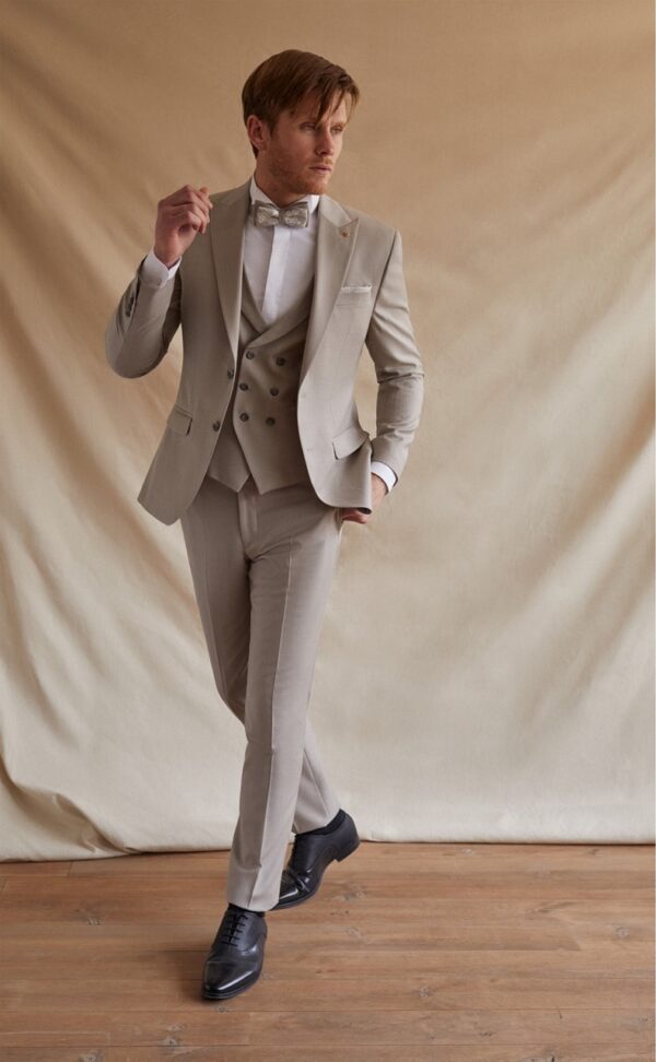 Traje de novio Feel beige liso lana 94.23.690