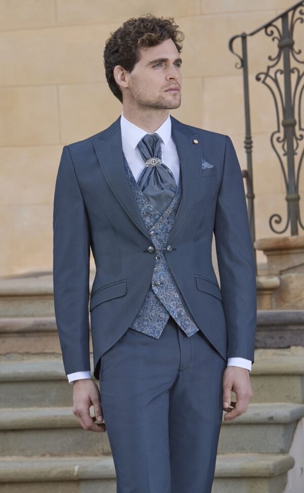 TRAJE COMPLETO DE NOVIO AZUL PETRÓLEO 48.25.320 - Imagen 4