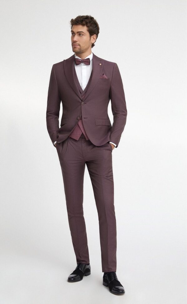 Traje de novio Feel burdeos liso lana 41.22.500A