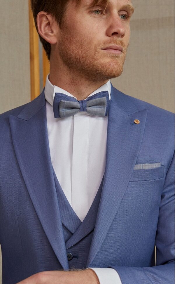 Traje de novio Feel azul liso lana 83.23.200 - Imagen 4