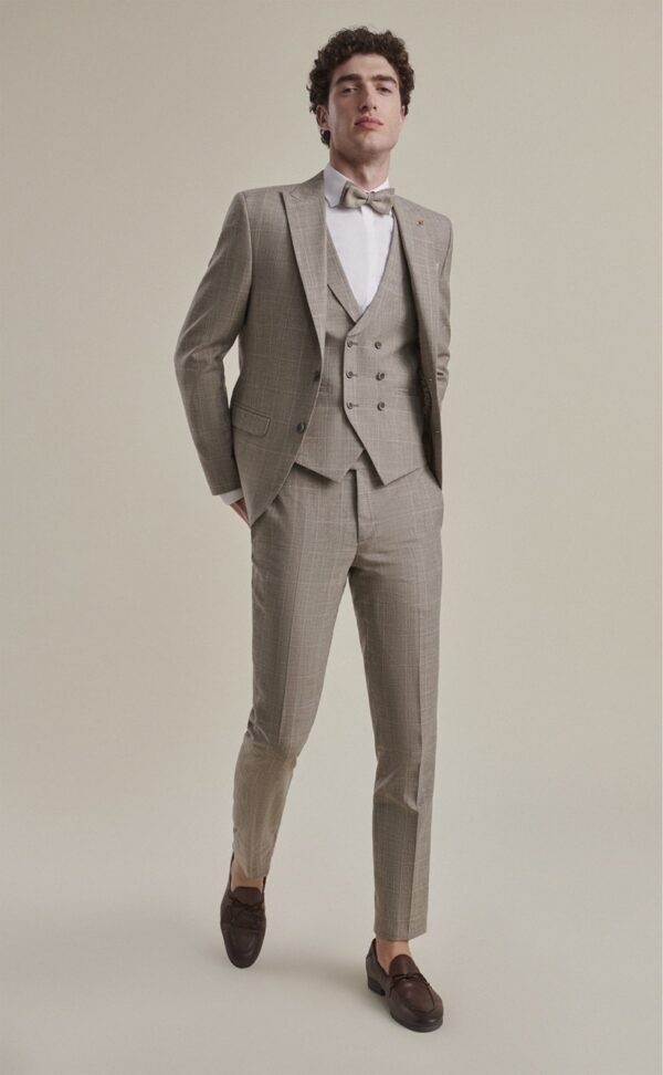 TRAJE DE NOVIO FEEL BEIGE LISO POLIÉSTER Y LINO 69.24.640 - Imagen 5