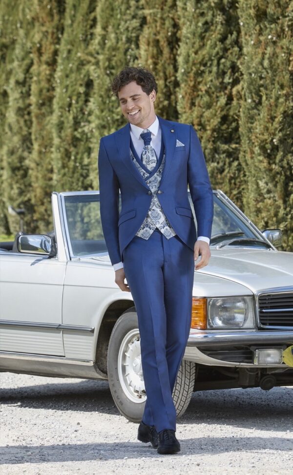 Traje completo de Novio Azul y plata 42.25.320 - Imagen 2