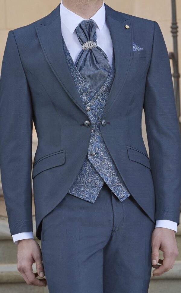 TRAJE COMPLETO DE NOVIO AZUL PETRÓLEO 48.25.320 - Imagen 2