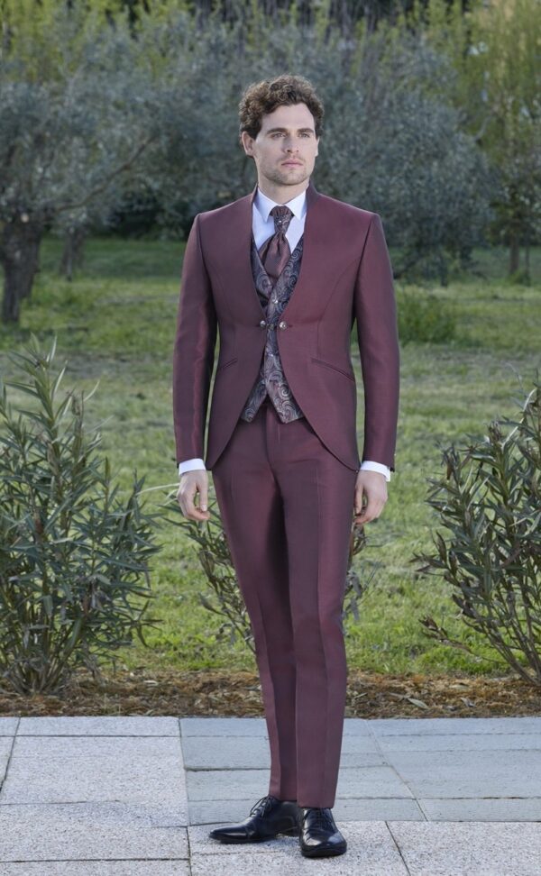 TRAJE COMPLETO DE NOVIO BORDEAUX 55.25.510 - Imagen 2