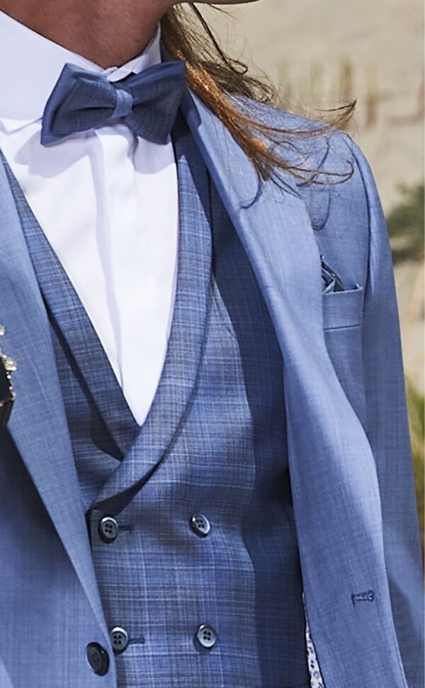 Traje de novio Feel azul liso lana 44.22.360A - Imagen 4