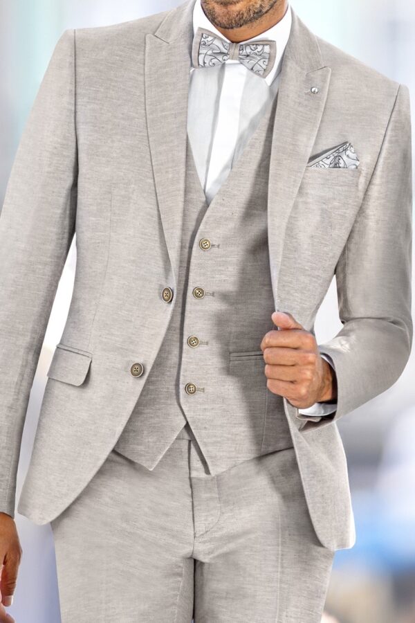 TRAJE DE NOVIO FEEL BEIGE LISO LINO Y ALGODÓN 105.21.640 - Imagen 2