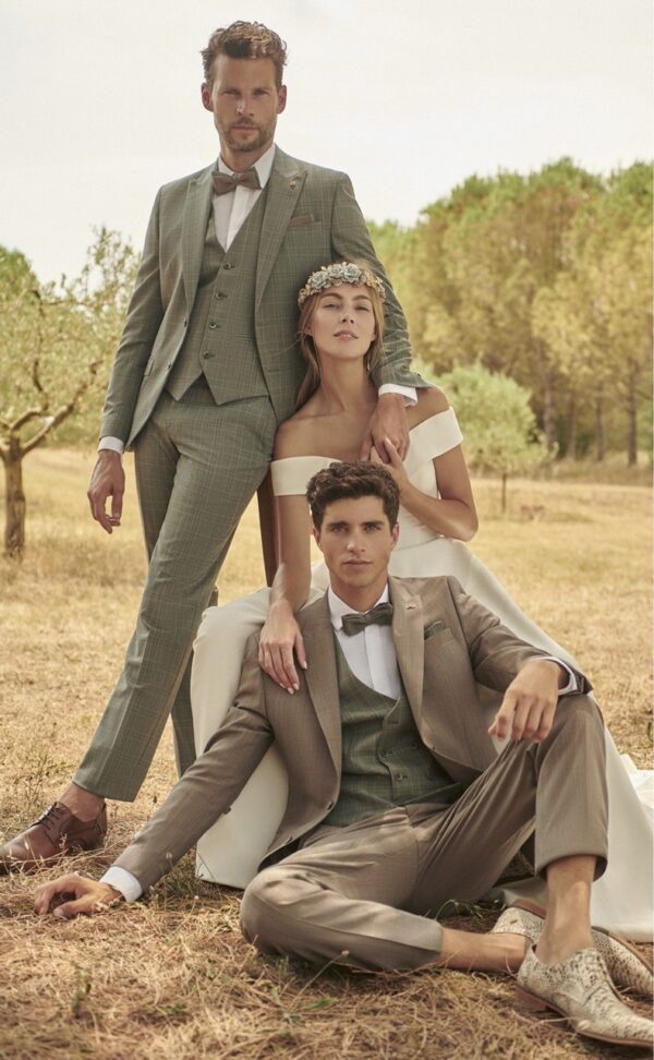 Traje de novio FEEL gris liso lana 78.24.810 - Imagen 2