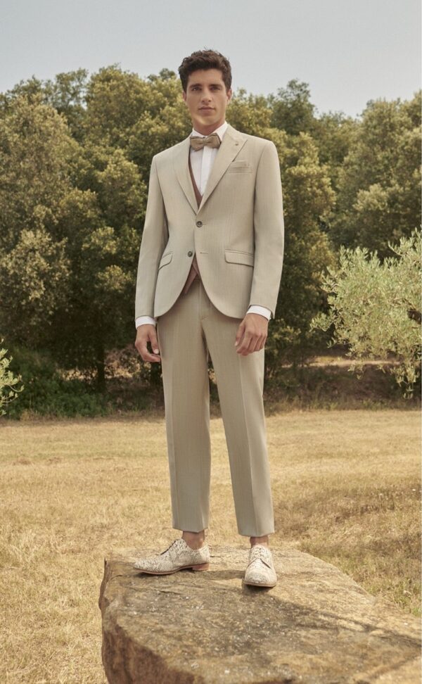 Traje de novio FEEL beige liso lana (SUPER 120'S) 72.24.690 - Imagen 2