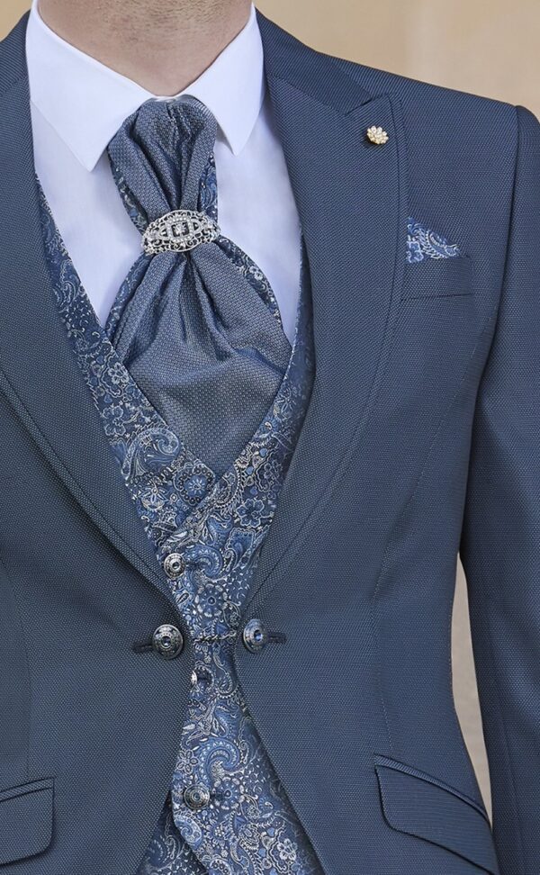 TRAJE COMPLETO DE NOVIO AZUL PETRÓLEO 48.25.320 - Imagen 3
