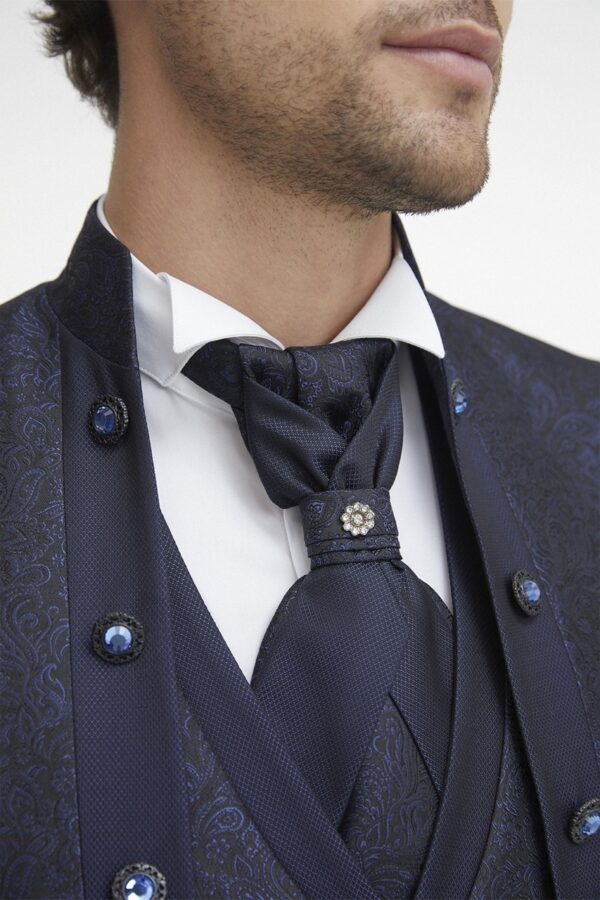 Traje de novio Trend azul microdibujo poliéster 33.22.300 - Imagen 4
