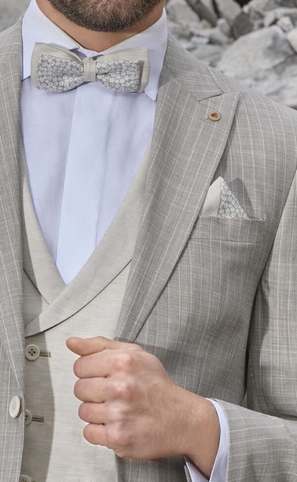 TRAJE DE NOVIO DE LANA/ALGODÓN LANIFICIO TG DI FABIO 81.25.690 - Imagen 2