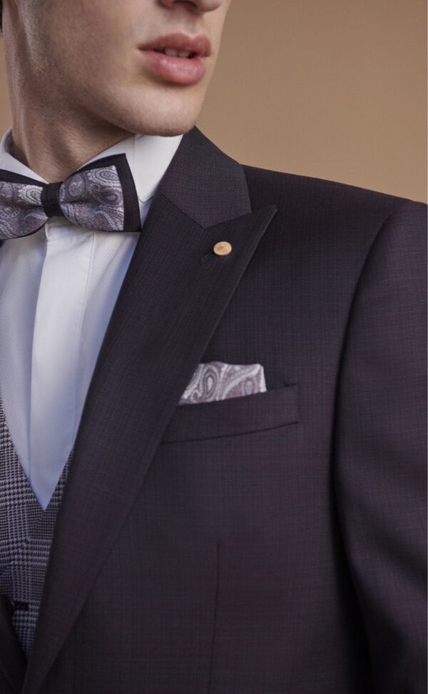 Traje de novio FEEL burdeos liso lana (SUPER 120'S) 65.24.500 - Imagen 4