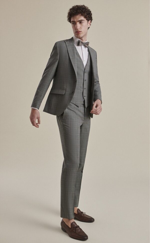 Traje de novio FEEL gris liso lana 78.24.810 - Imagen 5