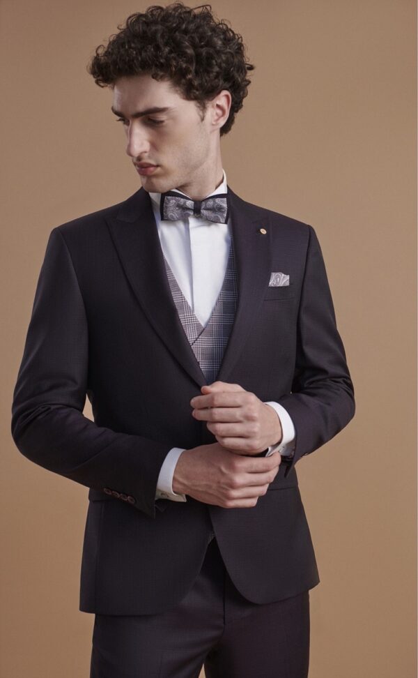 Traje de novio FEEL burdeos liso lana (SUPER 120'S) 65.24.500 - Imagen 5