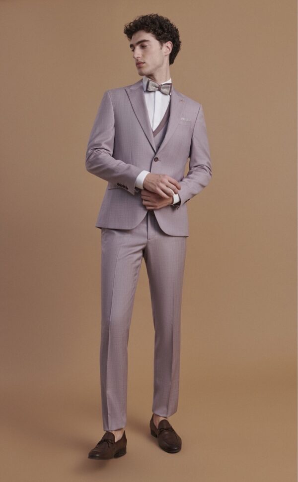 Traje de novio FEEL burdeos liso lana (SUPER 120'S) 68.24.480 - Imagen 5
