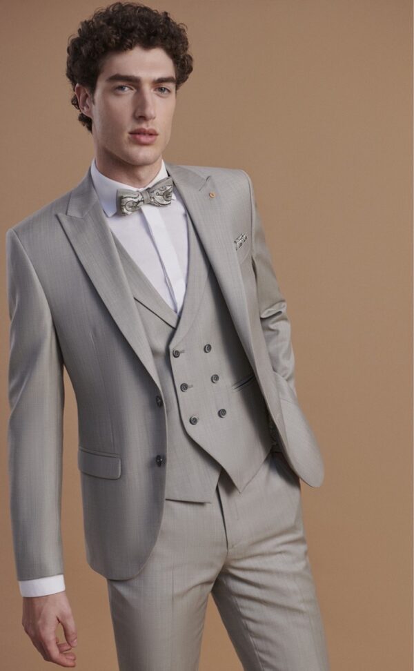 Traje de novio FEEL beige liso lana (SUPER 120'S) 72.24.690 - Imagen 5
